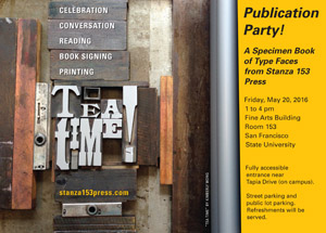 A Specimen Book of Type Faces from Stanza 153 Press